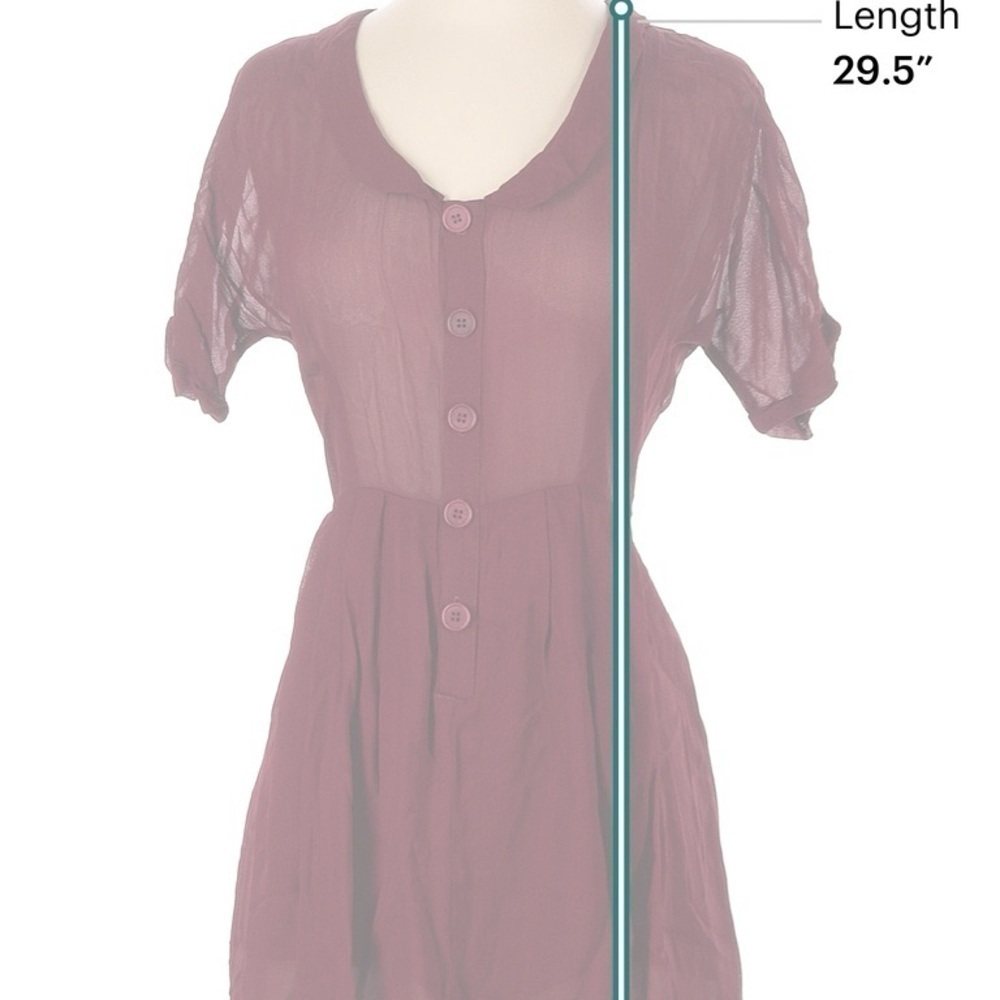 Reformation Deep Red Sheer Romper - Picture 4 of 14
